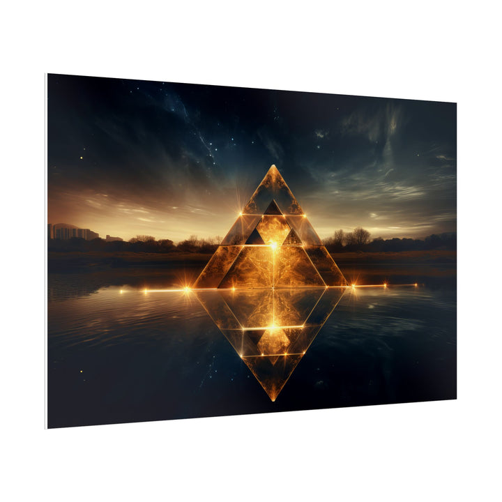 Mystical Pyramid Rolled Posters | Wall Art, Home Decor, Gift Idea, Bohemian Art Prints, Unique Wall Decor