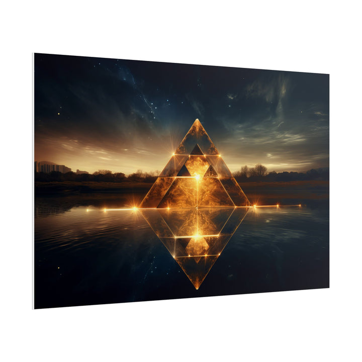 Mystical Pyramid Rolled Posters | Wall Art, Home Decor, Gift Idea, Bohemian Art Prints, Unique Wall Decor